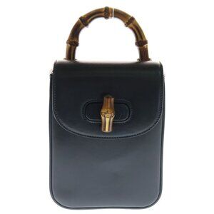 Gucci Bamboo Mini 3-Way Hand Shoulder Bag Black